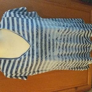 Unity  World Wear Striped Embellished Blouse 2X